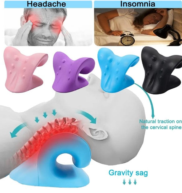Neck Stretcher Shoulder Massage Cervical Spine Stretch Gravity Muscle Relaxation Traction Pillow Relieve Pain Spine Correction 24Hr Smart